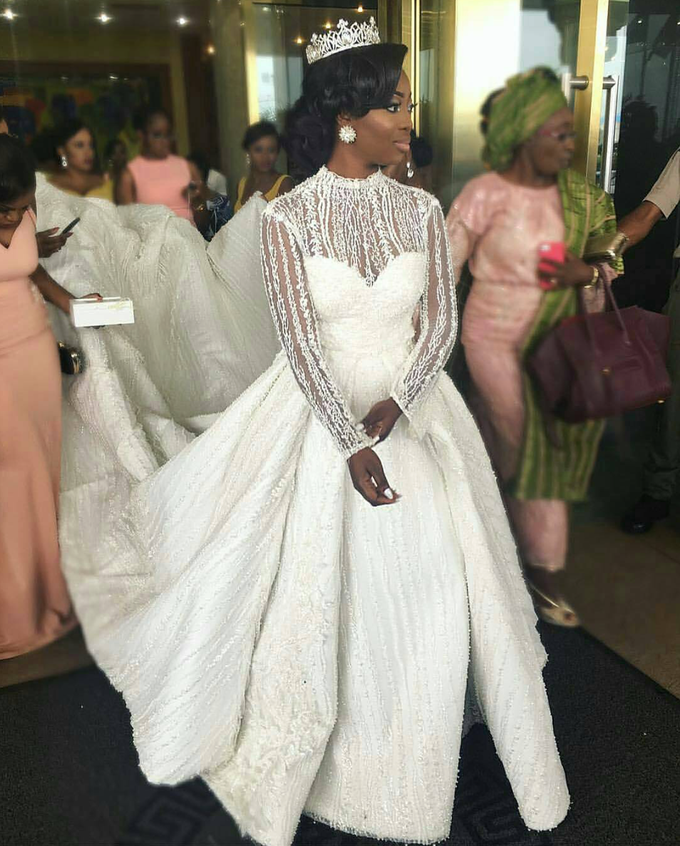 Black Wedding Moment Of the Day: Fierce Bride’s Enormous Train Steals the Show

